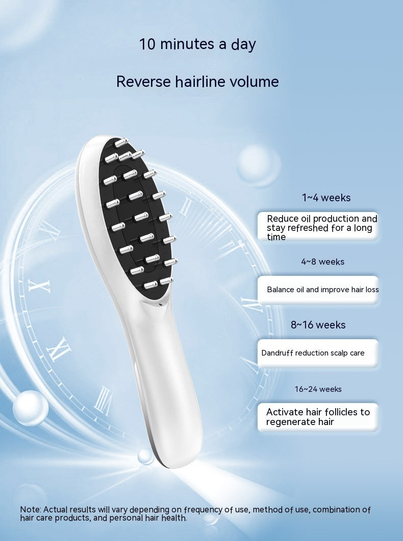 New Electric Anion Hair Care Hair Brush Micro Current Red Blue Light Vibration Massage