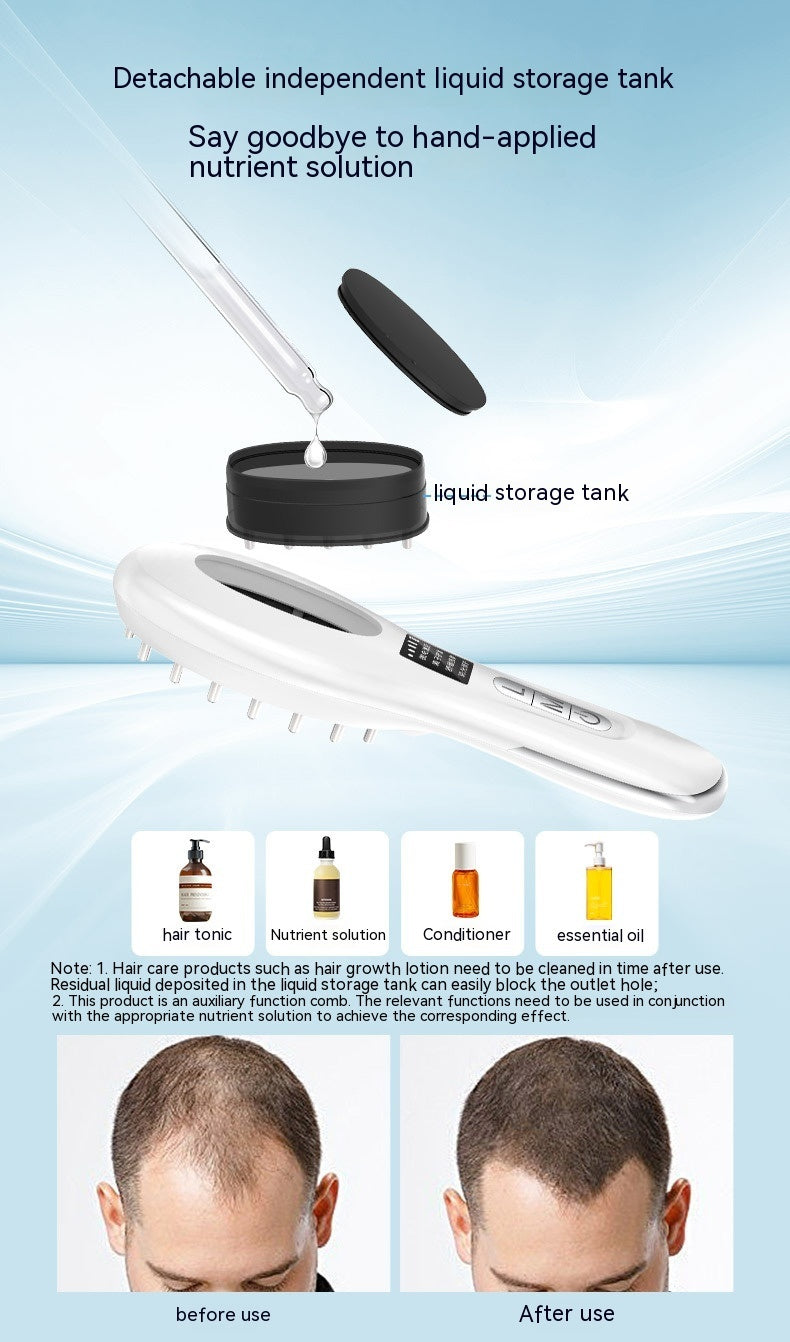 New Electric Anion Hair Care Hair Brush Micro Current Red Blue Light Vibration Massage